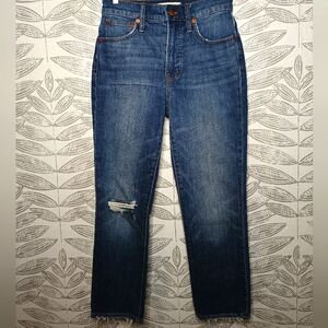 Madewell Perfect Vintage Crop Women's Blue Jeans Normcore Distressed